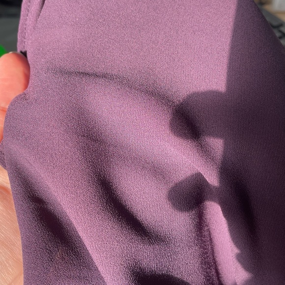 Plum short sleeve blouse double lined - Picture 3 of 5